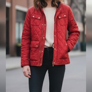 London Fog Women's Red Quilted Jacket